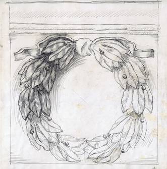Sketch laurel wreath