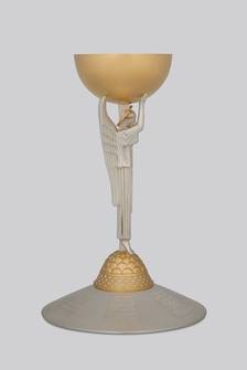 Cast chalice, gold and silver, engraved